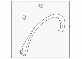 Rear right fender arch trim for Mitsubishi Outlander 22-25