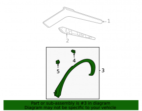 Rear right fender arch trim for Mitsubishi Outlander 22-26, structure, scratch