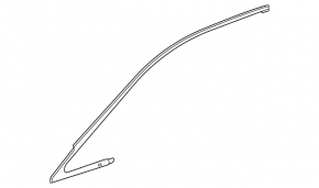 Upper front right door molding for Lexus RX 23-26, gloss black