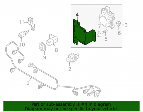 Right radar bracket for Audi Q5 80A 21-24