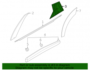 Nissan Ariya 23-25 rear right side door trim, scratch
