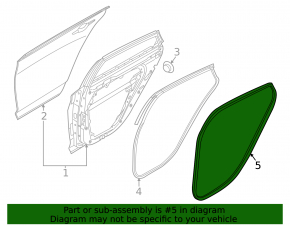 Rear right door seal for Kia K5 21-24