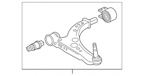 Lower control arm front right Chevrolet Volt 16 - rusty