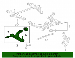 Lower control arm front right Chevrolet Volt 16 - rusty