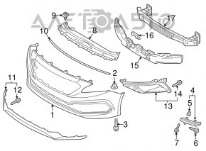Right fog light frame for Hyundai Sonata 15-17 sport