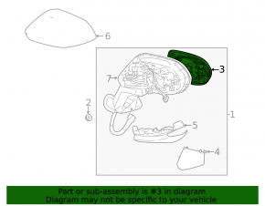 Left mirror element for Toyota Corolla 20-26 JP built