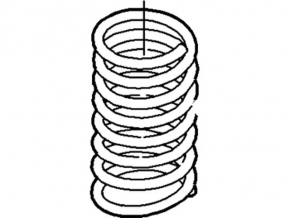 Spring rear left Ford Focus mk3 11-18
