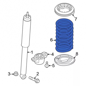 Spring rear left Ford Focus mk3 11-18