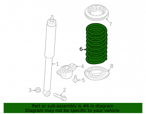 Spring rear left Ford Focus mk3 11-18