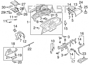 Mazda6 09-13 Central Air Duct