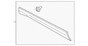Lower front left door trim panel for Ford Escape MK3 17-19, structure, scratches