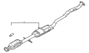 Exhaust line middle part with catalytic converter Mazda CX-30 20-21 2.5 AWD without CDS