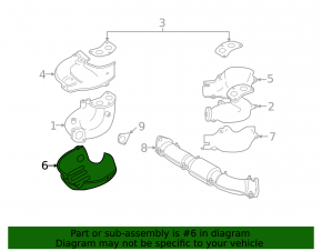 Exhaust manifold protection lower right Subaru Impreza WRX GH 08-14 2.5T