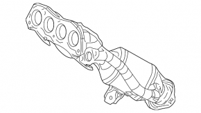Exhaust manifold with catalytic converter Lexus UX200 19-