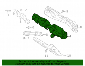 Exhaust manifold with catalytic converter Lexus UX200 19-