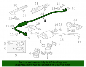 Muffler middle part Honda Clarity 18-21 usa