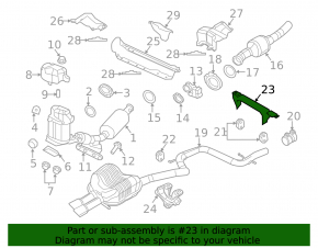 Front muffler bracket VW Jetta 11-18 USA 2.0 TDI
