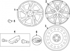 Spare tire spare wheel R17 Subaru Forester 25-26 145/80 D17