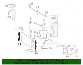 Radiator deflector right Hyundai Elantra UD 11-13
