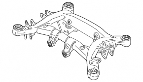 Rear subframe BMW X3 G01 18 - 1 silent element torn, 6 silent elements cracked