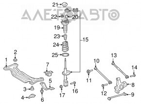 Rear right spring Toyota Camry v50 12-14 usa LE stiffness blue