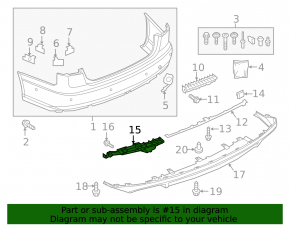 Right muffler tip mount Audi A6 C7 16-18 rest
