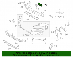 Front bumper mount bumper-wing left Audi Q7 16-19