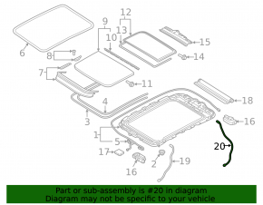 Metal roof for Audi Q8 19-26 with panoramic windows