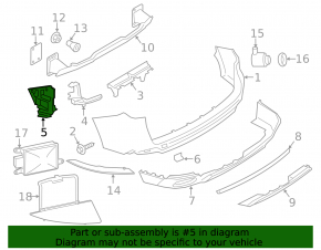 Rear bumper mount left outer BMW X5 F15 14-18