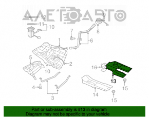 Fuel tank protection right Chrysler 200 11-14