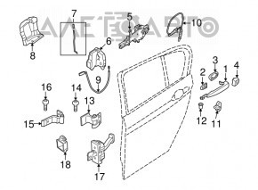 Plug for outer handle rear left BMW 3 F30 12-18 for backlight
