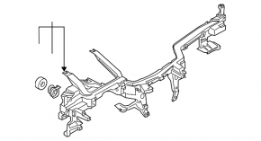 Under-torpedo pipe reinforcement BMW 5 G30 17-23
