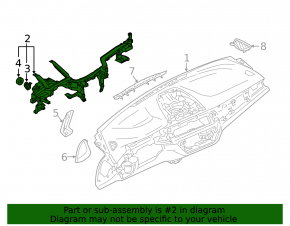 Under-torpedo pipe reinforcement BMW 5 G30 17-23