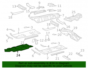 Left underbody protection for Lexus ES300h ES350 19-26