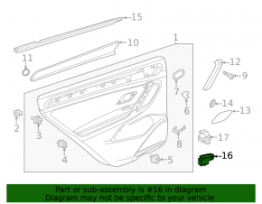 Front right window lift control trim VW Tiguan 18-24 black