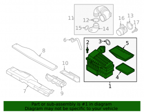 Air filter housing VW Tiguan 18-24