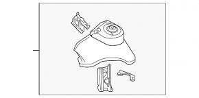 Front left quarter VW Jetta 19- on the body, gray