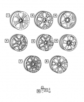 Wheel disk R17 Jeep Compass 17-18 type 3 light curb