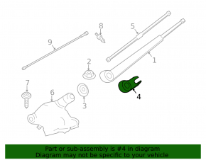 Rear wiper arm plug for BMW X3 F25 11-17