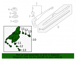 Rear wiper linkage with motor for Honda CRZ 11-16