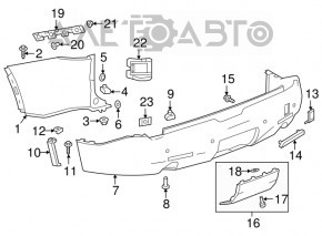 Rear left reflector for Cadillac CTS 14-19