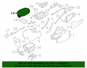 Armrest Hyundai Santa FE Sport 13-16 prerest, leather, black