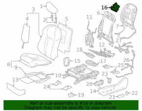 Lexus RX350 RX450h 20-22 Driver's Seat Back Blower