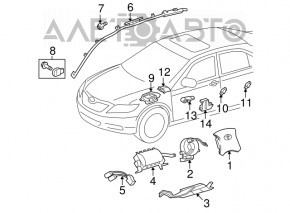 SRS airbag module airbag computer Toyota Venza 13-15