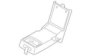 Hyundai Sonata 15-17 rear seat backrest armrest, gray cloth, dry-cleanable