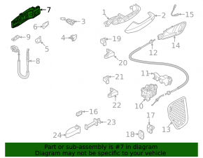 Front left door handle mechanism Audi A3 8V 15-20 keyless