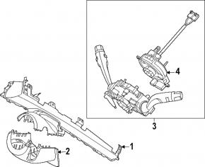 Steering column switch guitar assembly Hyundai Tucson 25-26