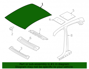 Metal roof for Porsche Cayenne 19-26 without panoramic windows under roof rails