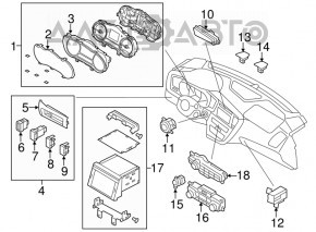 Climate control control Kia Optima 11-13 dorest auto