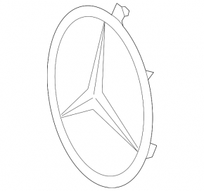 Emblem grille grill Mercedes GLS-class X166 13-19 under radar OEM